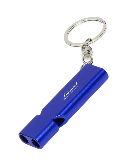 Quick Alert Blue Safety Whistle w/Enhanced Logo