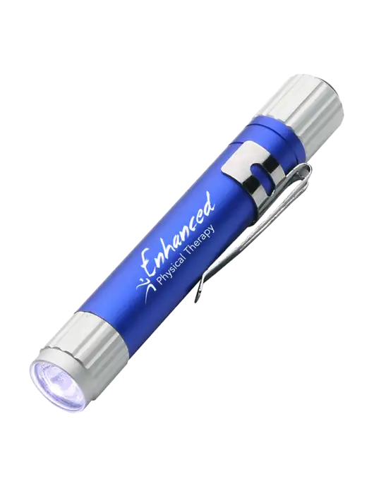 Blue Aluminum LED Penlight w/Enhanced Logo