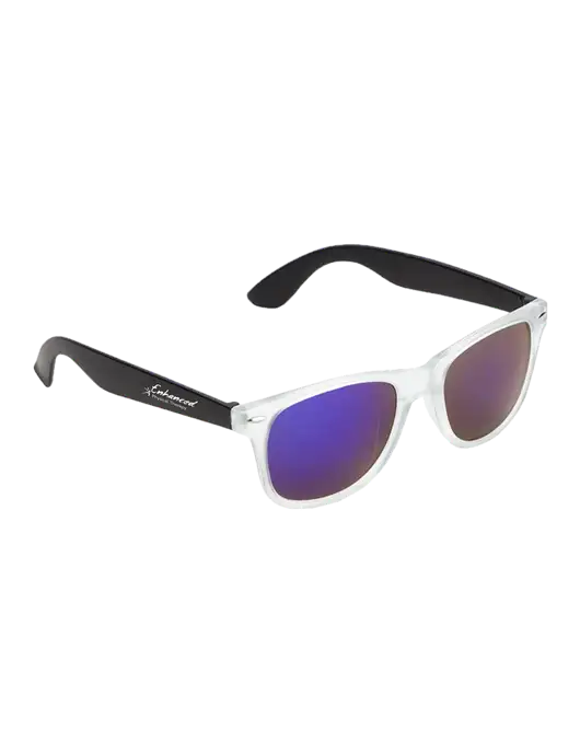 Key West Black Mirrored Sunglasses w/Enhanced Logo