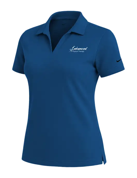 NIKE Dark Royal Womens Dri-Fit Micro Pique Polo w/Enhanced Logo