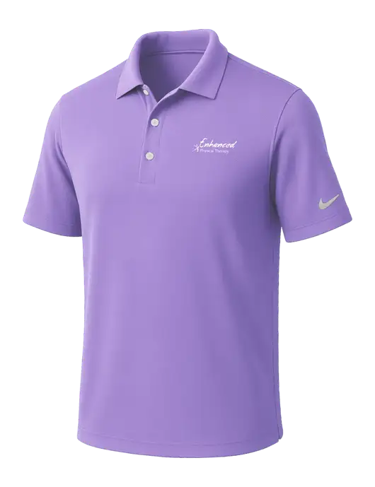 NIKE Light Purple Dri-Fit Micro Pique Polo w/Enhanced Logo