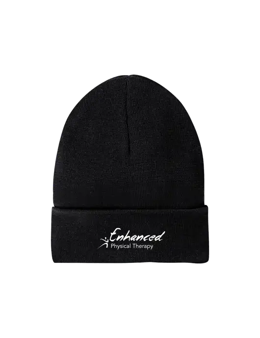 Recycled Black Beanie w/Enhanced Logo