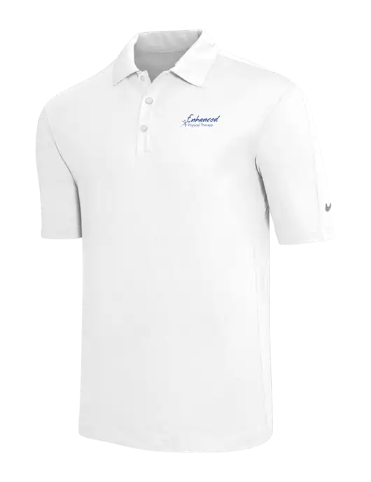 Nike White Tech Sport Dri-FIT Polo w/Enhanced Logo