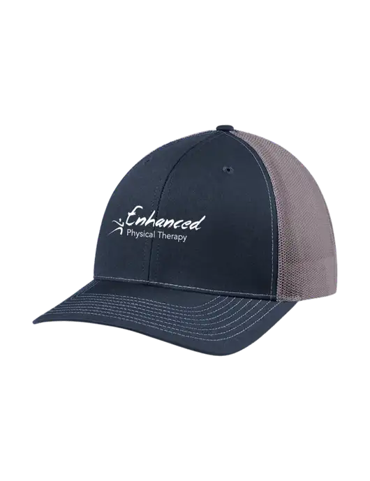 Richardson Adjustable Snapback Original 112 Trucker Cap Navy w/Charcoal Mesh w/Enhanced Logo