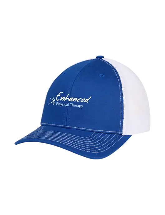 Richardson Adjustable Snapback Original 112 Trucker Cap Royal w/White Mesh w/Enhanced Logo