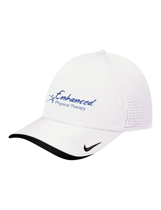 Nike White/Black Dri-FIT Perforated Performance Cap w/Enhanced Logo