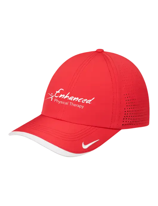 Nike Red/White Dri-FIT Perforated Performance Cap w/Enhanced Logo