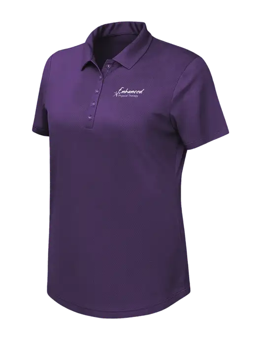Callaway Womens Birdseye Purple Polo w/Enhanced Logo