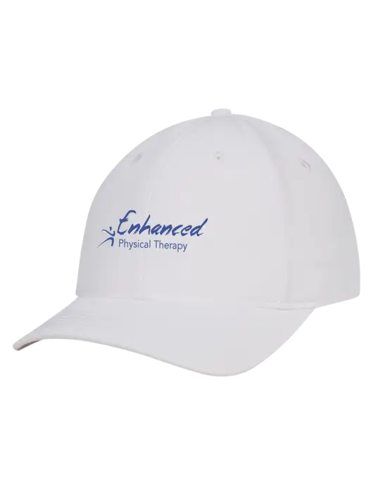 White Nylon Twill Performance Cap w/Enhanced Logo