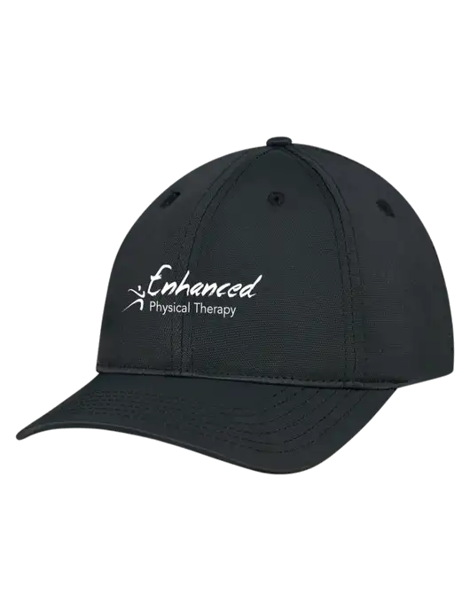 Black Nylon Twill Performance Cap w/Enhanced Logo