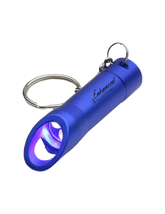 Royal Pocket LED Flashlight with Bottle Opener & Keychain w/Enhanced Logo