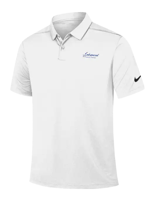 Nike White Dry Essential Solid Polo w/Enhanced Logo