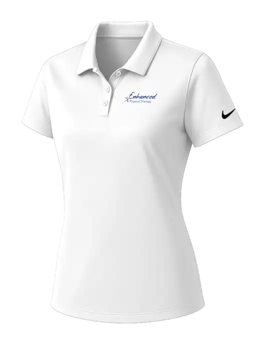 Nike Womens White Dry Essential Solid Polo w/Enhanced Logo
