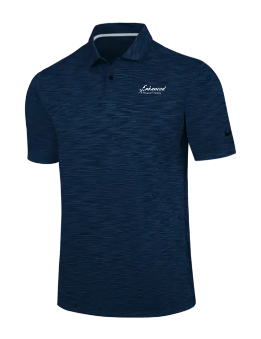 Nike Navy Dri-FIT Vapor Space Dyed Polo w/Enhanced Logo