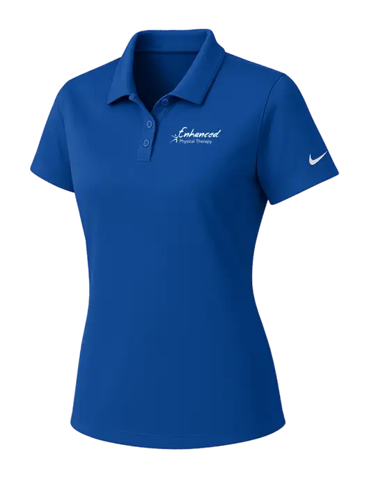 Nike Womens Dark Royal Dry Essential Solid Polo w/Enhanced Logo