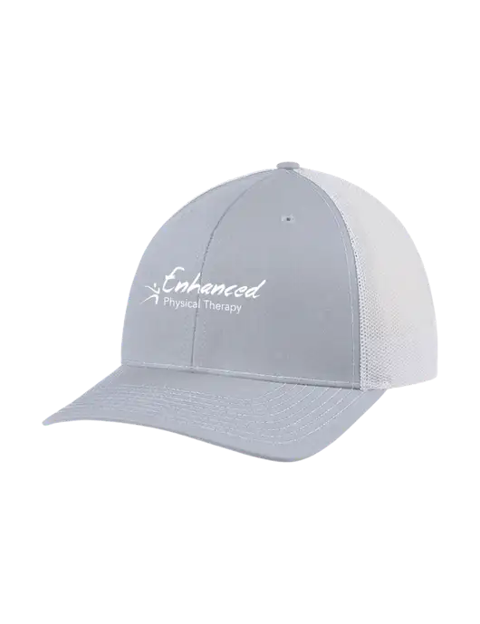 Richardson Adjustable Snapback Original 112 Trucker Cap Light Heather Grey w/White Mesh w/Enhanced Logo