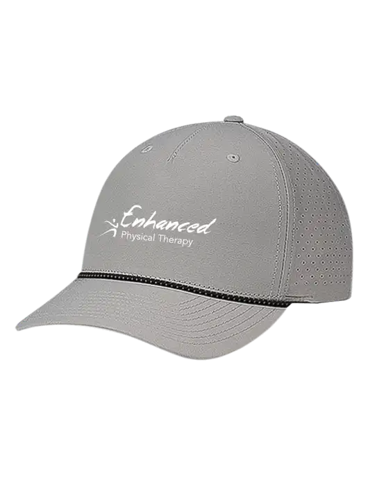 Richardson Laser Perf Performance Light Grey/Black-Grey Rope Cap w/Enhanced Logo