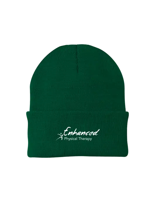 Dark Green Knit Cap w/Enhanced Logo
