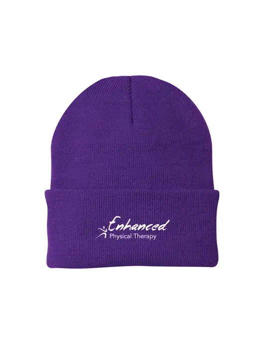 Purple Knit Cap w/Enhanced Logo