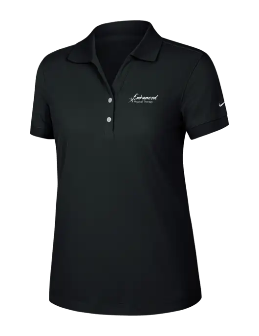 Nike Womens Dri-FIT Classic Black Polo w/Enhanced Logo