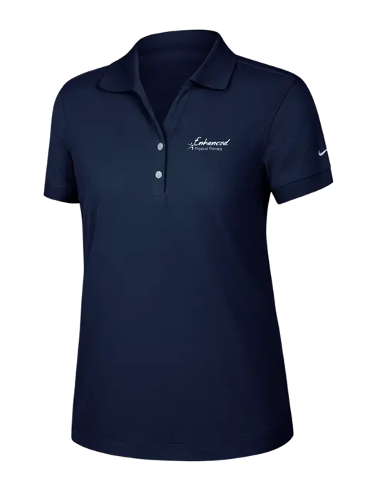 Nike Womens Dri-FIT Classic Dark Navy Polo w/Enhanced Logo