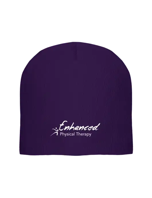 Solid Purple Element Knit Beanie w/Enhanced Logo
