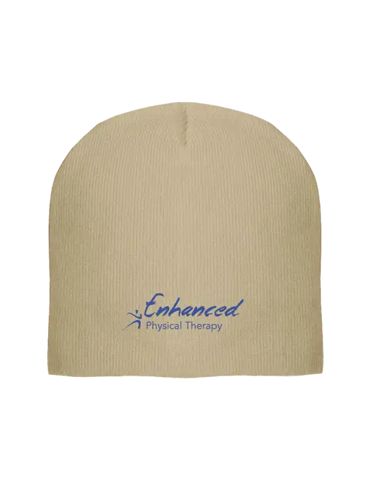 Solid Tan Element Knit Beanie w/Enhanced Logo