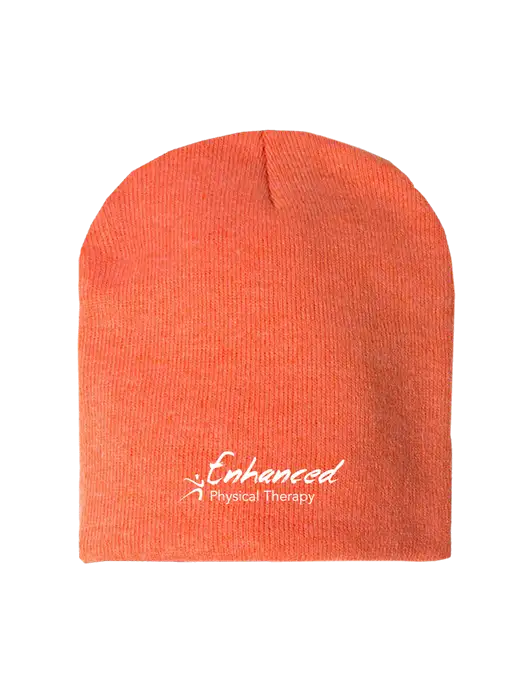 Orange Heather Element Knit Beanie w/Enhanced Logo