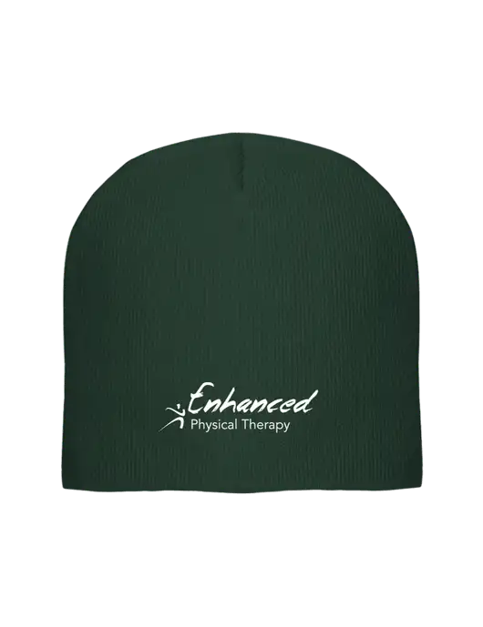 Solid Dark Green Element Knit Beanie  w/Enhanced Logo