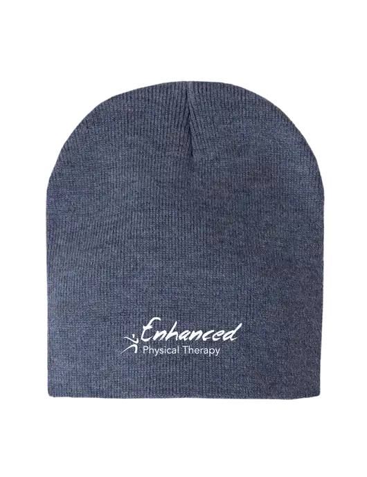 Navy Heather Element Knit Beanie w/Enhanced Logo